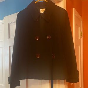 NWOT/Talbots RARE big-button wool pea coat/14 W